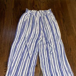 Blue and white pants